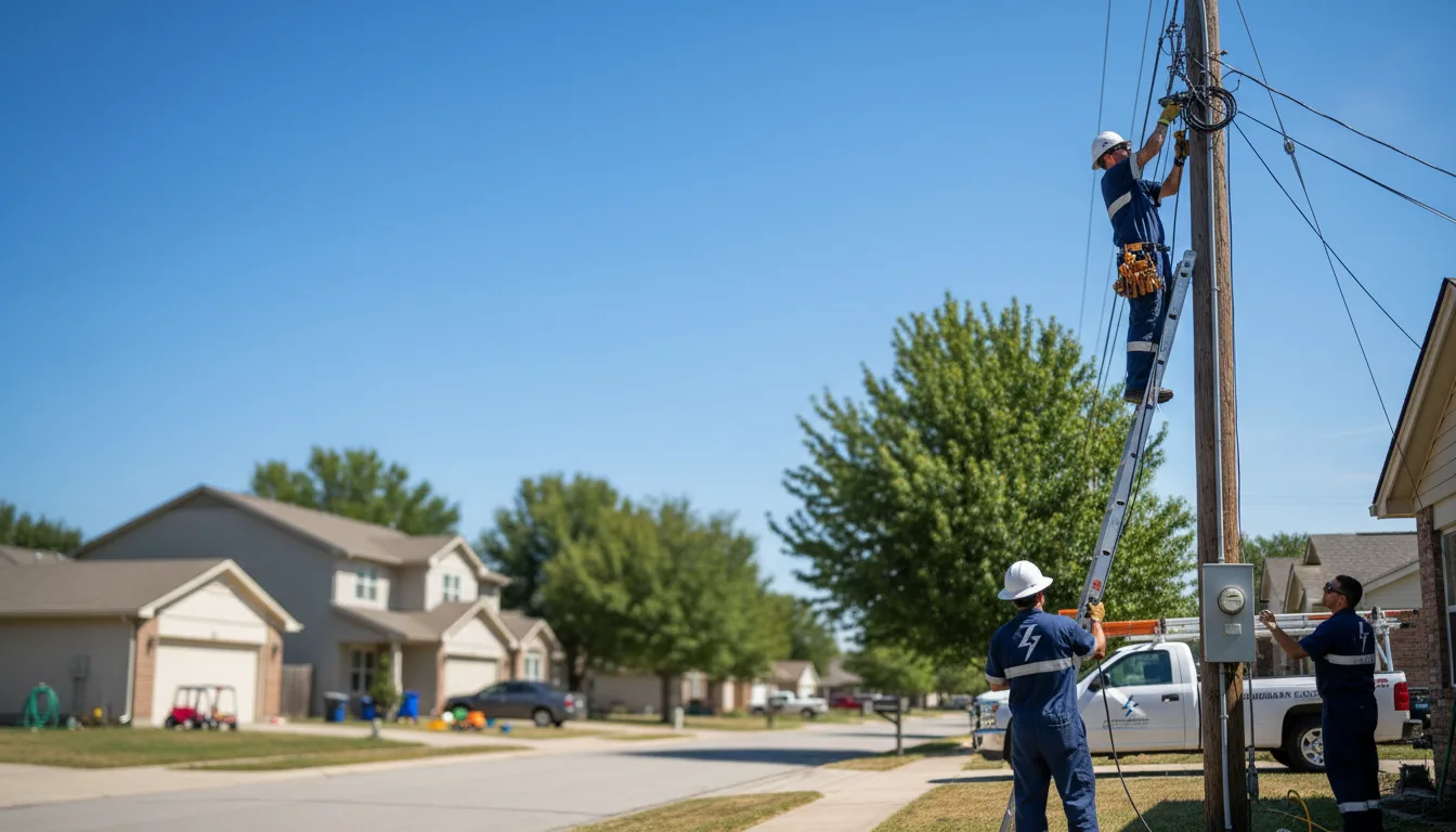 Residential electrician providing installation services in Steedman, MO